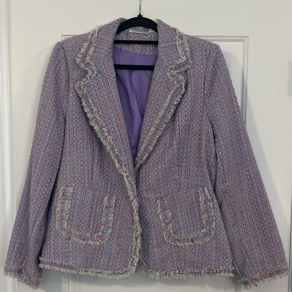 Hannah Purple Tweed Blazer